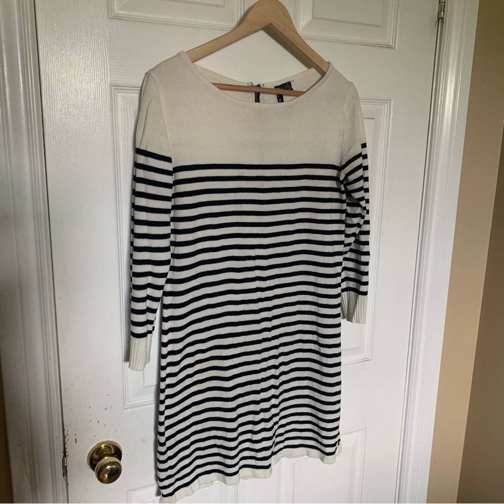 Ripe Classic Striped Knit Tunic - Black & White - Back zipper - Women's Large